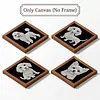 12pcs/set Unframed Pearl Painting Canvas Art Handmade Pearl Material Art Kit Living Room Decor (15x15cm)
