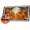>SALE<Halloween 5D DIY Full Drill Round Diamond Painting Kit Home Wall Decor 70x40cm