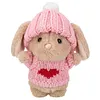 Handmade Mini Bunny Hug Cute with Gift Box Card Soft Floppytiny Easter Bunnie Best Gifts for Bunny Easter Holiday Birthday