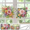 (US Local)2pcs/set 5D DIY Diamond Painting Dots Animal Flower Special Shape Pendant Hanging Craft Kits