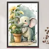 >SALE<Full Embroidery Cotton Thread 11CT Printed Elephant Cross Stitch Kit 40x60cm