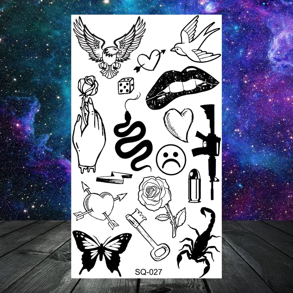 3D Universe Planet Temporary Tattoos For Women Adult Kids Girl Lotus Moon Outer Space Fake Tattoo Neck Arm Hands Small Tatoos