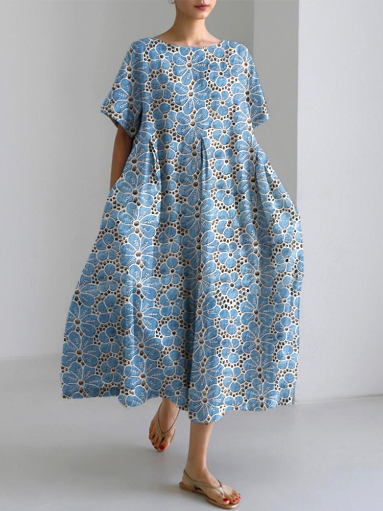 Hollow Design Lace Floral Fashion Dress artswardrobe