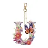 DIY Diamond Painting Butterfly Flower Lettter Keychain Kit