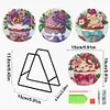 4PCS Diamond Painting Coasters Kit with Holder for Dining Tables (Cupcakes)