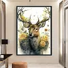 (Big Size) Deer With Flowers - 11CT Stamped Cross Stitch 40*60cm/15.75*23.62in