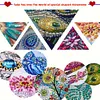 (US Local)8Pcs DIY Phoenix Diamond Painting Art Bookmarks with Crystal Pendants for Gift