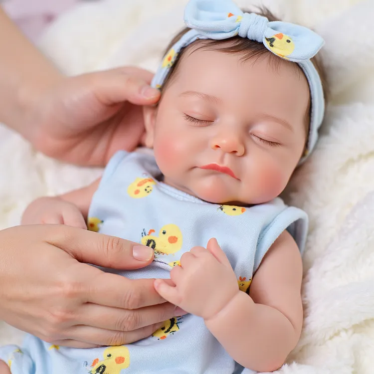 Babeside Liors 12"/16" Realistic Silicone Sleeping Baby Little Infant Girl Soft Support Companion