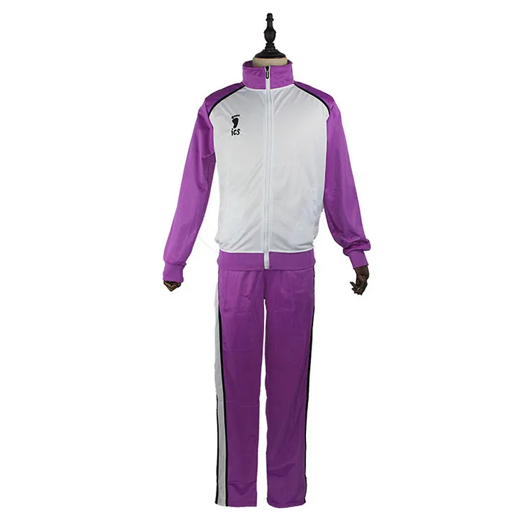 Shiratorizawa Purple Sports School Uniform Cosplay Costume Outfits Halloween Carnival Suit