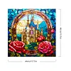 Rose Castle Glass Painting-Paint by Numbers Acrylic Painting 40*40CM