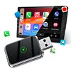 2 in 1 Wireless CarPlay Android Auto Adapter Plug & Play for Factory Wired Cars
