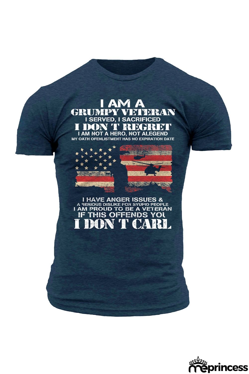 USA Flag Print Men's Tee
