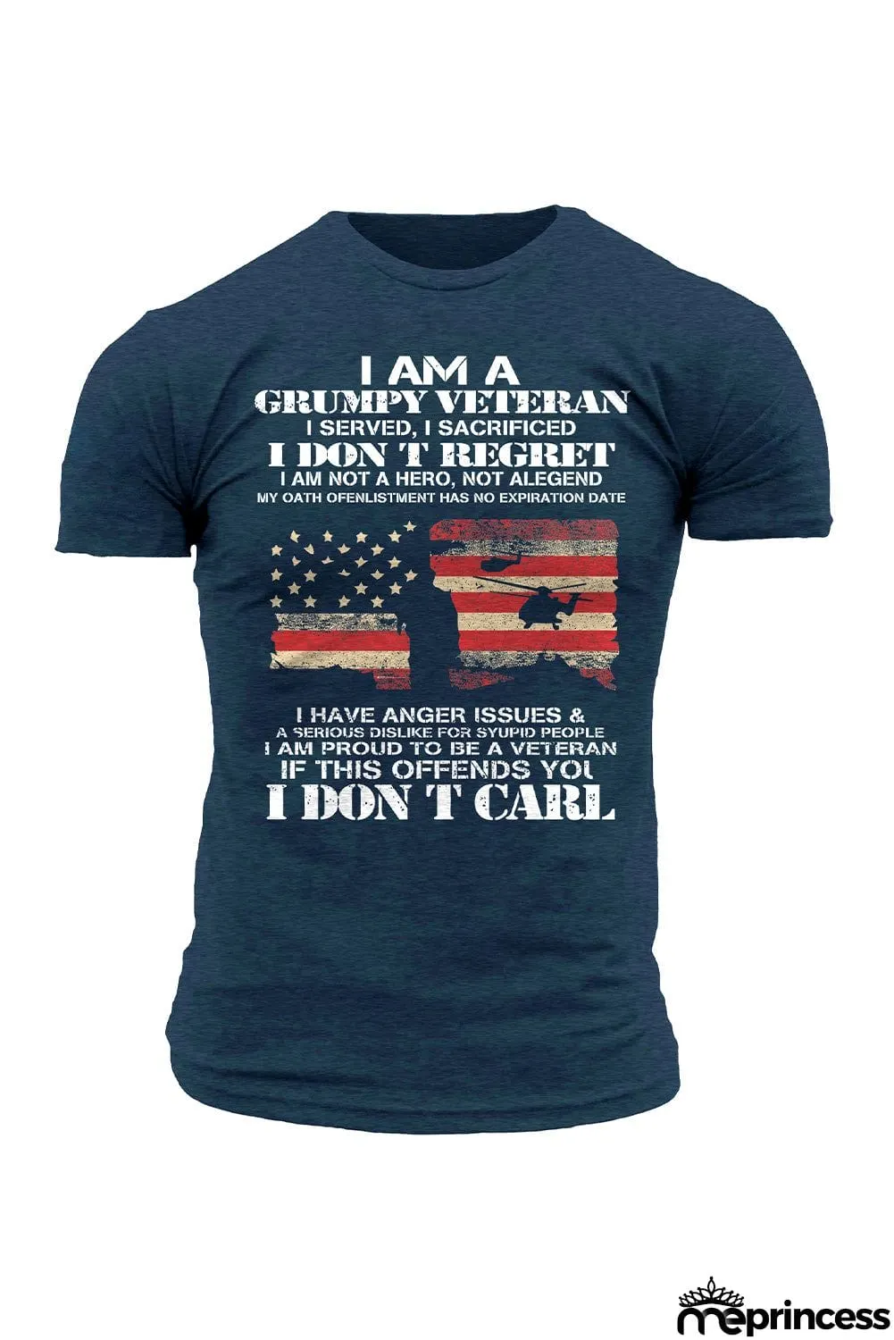 USA Flag Print Men's Tee