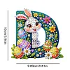 (US Local)PET Double Sided Special Shaped Easter Alphabet DIY Diamond Painting Keychain