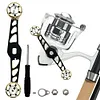 Bait Casting Fishing Reel Handle Rocker Aluminum Alloy Fishing Reel Arm (Gold)