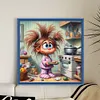 Girl In Kitchen-11CT Stamped Cross Stitch 40*40cm/15.75*15.75in