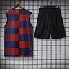 2025/2026 Barcelona Pre-Match Training Blue Red Vest+Shorts Football1:1 Thai Quality