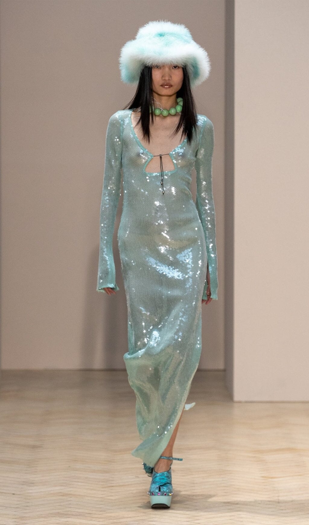 Ardelle Mint Sequin Maxi Dress Flowering Girl