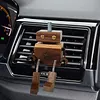 Car Aromatherapy Wooden Figure Shaking Wooden Man Figurine Little Nerdy Dolls