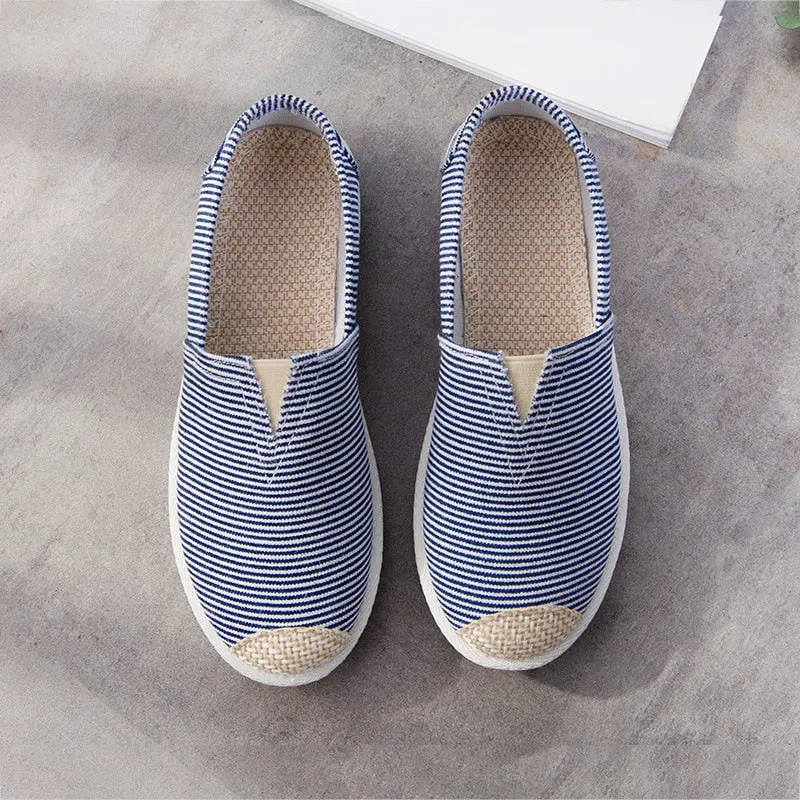New Print Women Sneakers Slip On Light Mesh Summer Shoes Summer Breathable Flat Shoes Women's Single Shoes Flat Lazy Fisherman