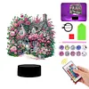 (US Local)Flower House Diamond Painting Night Light 5D DIY Diamond Art Lamp Home Decor