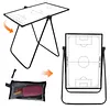 [US Local Warehouse] 35inx24in Magnetic Soccer Coaches Clipboard Tactical Dry Erase Board with Magnetic Markers Pen Eraser Portable Tactical Clipboard with Adjustable Stand for Basketball Volleyball Coaches