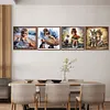 4 PCS Girl - Full Embroidery 2 Strands 14CT Stamped Cross Stitch - 40*40CM