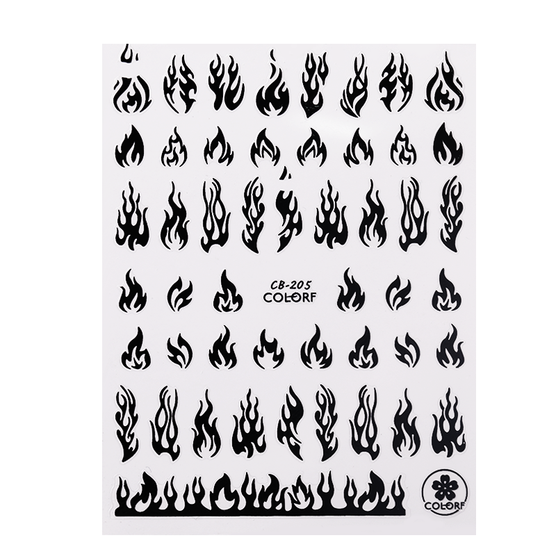 1 Sheet Russian Series Letter 3D Nail Sticker Flower Leaves Nail Transfer Beautiful Decals Slider Nail Art DIY Decoration
