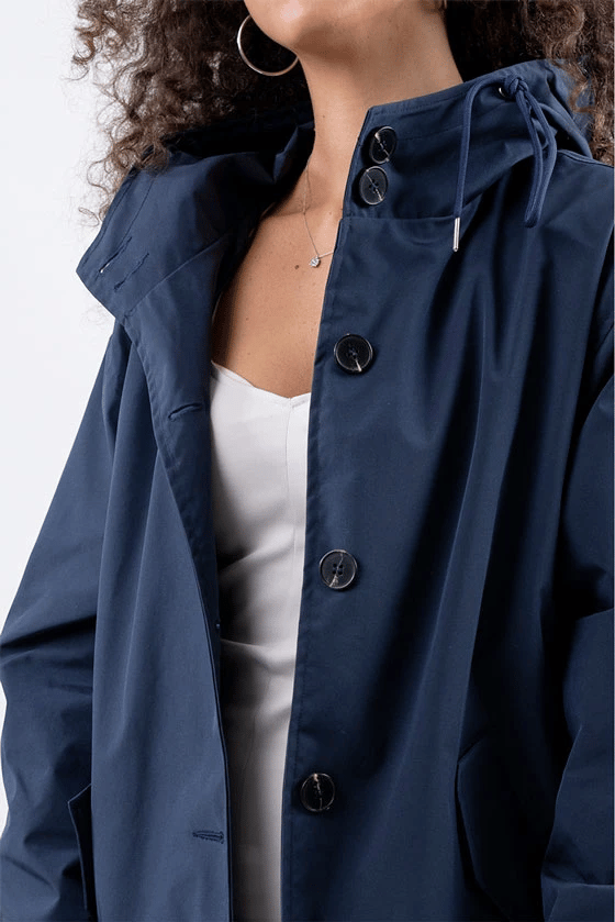WATER RESISTANT OVERSIZED HOODED WINDBREAKER RAIN JACKET
