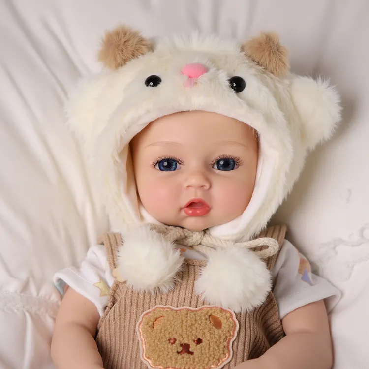 Babeside Phoebe 16" Realistic Silicone Quiet Baby Little Infant Girl Building Lovely Memories