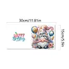 (US Local)6Pcs Xmas Happy Birthday DIY Diamond Painting Greeting Card Rhinestone Painting Card Kit