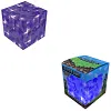 Minecraft Torch Lamp Rechargeable Torch Diamond Mining Lamp Color Changing Bottle LED Night Light, USB Rechargeable, Handheld or Wall Mounted Lighting Toy Gift for Costume Cosplay