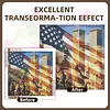 Diamond Painting -DIY Round Drill Twin Towers Under The National Flag(40*40CM)