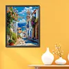 Seaside Town - 14CT Stamped Cross Stitch - 40*50cm