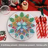 4 PCS Christmas Diamond Painting Placemat Kit for Home Kitchen Parties & Camping