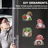 (US Local)6PCS  Xmas DIY Crystal Refrigerator Magnet for Decor (Christmas Gnome)