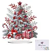 (US Local)Snow Xmas Tree DIY Table Top Diamond Painting Desktop Ornaments Kit