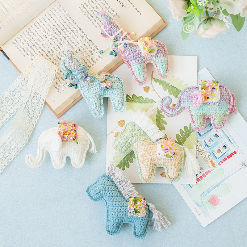 Susan's Crochet Animal Silhouette Hangings DIY Kit - Premium Cotton Yarn