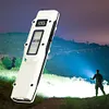 LED Ultra-thin Flashlight W/ Digital LED Display Outdoor Flat Shape Flashlights