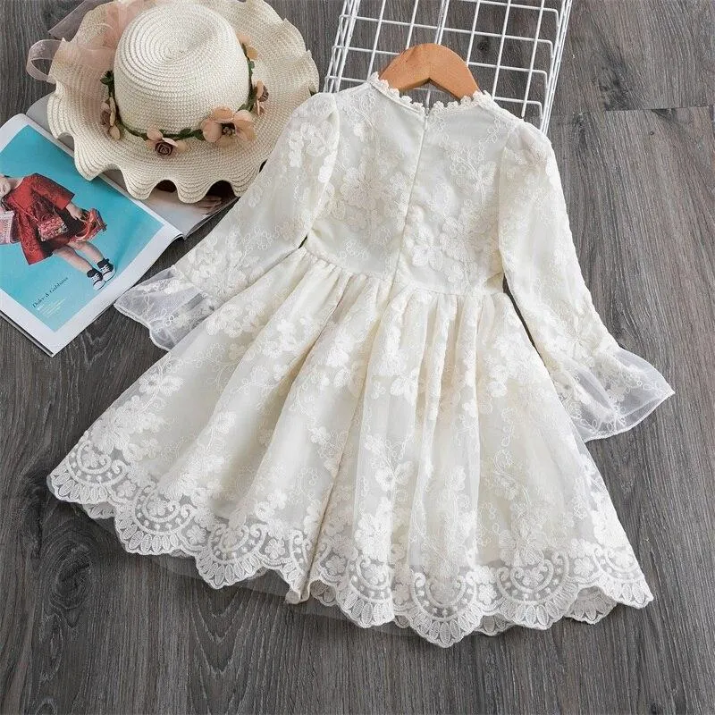Floral Girls Clothing Children Baby Dresses for Girl Wedding Party Dress Princess Ceremony Prom Communion Gown Vestido Infantil