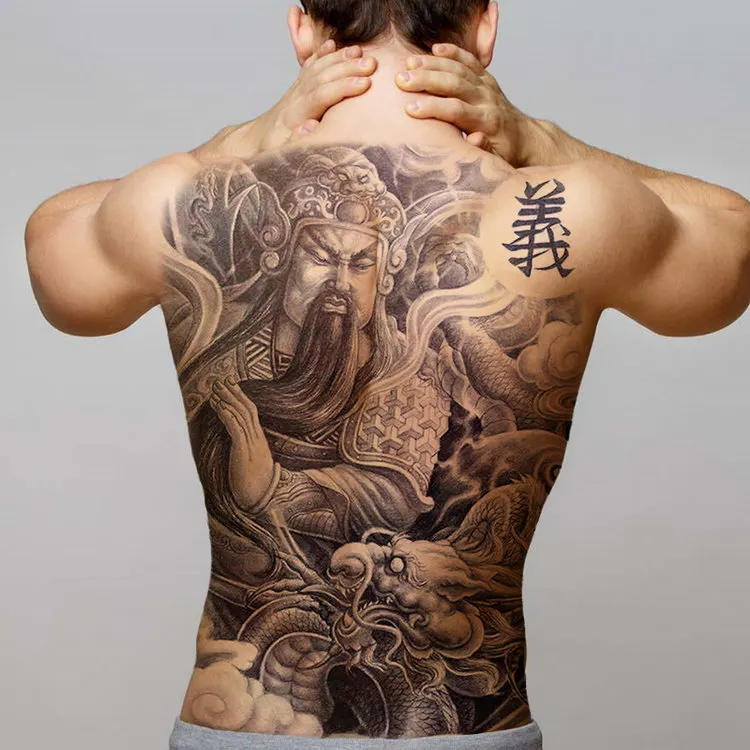 temporary men tattoos water transfer tattoo full back large tatoo fake dragon wings tattoo and body art sticker sexy decals big
