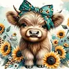 Highland Cow-11CT Stamped Cross Stitch Kit(40x40cm)