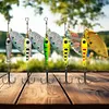 5Pcs Metal Spinner Spoon Fishing Lure with Treble Hooks Rotating Sequins Bait
