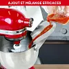 Goulotte verseuse en acier inoxydable pour bol de batteur sur socle