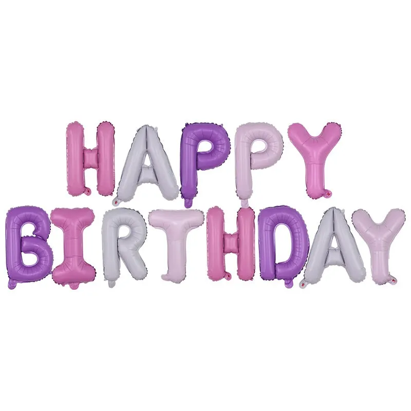 13Pcs Happy Birthday Balloons Foil Letter Balloon Birthday Party Decorations Kids Adult Birthday Balloons Alphabet Balloons set