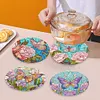 4PCS Acrylic Diamond Painted Placemats Eco-Friendly Placemat (Garden Butterfly)