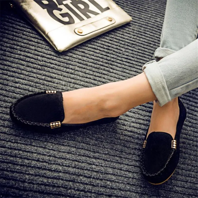 Casual Flat Shoes Spring Autumn Flat Women Shoes Slips Soft Round Toe Plus Size Denim Flats Jeans Loafers Zapatos mujer
