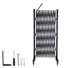 [US Local Warehouse] Retractable Outdoor Fence Expandable Barricade with Casters Free Standing Safety Barrier 0-180 Degree Rotating Folding Safety Gate Railing for Garage Home  (Dark Brown 61 in-11 Feet H-L)