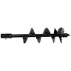 [US Local Warehouse] 12 X 52 In Auger Drill Bit Spiral Excavator Auger 2 Inch Hexagonal Connection 2 Hex Auger Bit Replacement Garden Spiral Hole Planter Digger Steel Hole Digging Tool for Column Hole Excavator