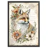 (Big Size) Vintage Poster Fox - 11CT Stamped Cross Stitch 40*60cm/15.75*23.62in（Poster Cross stitch）